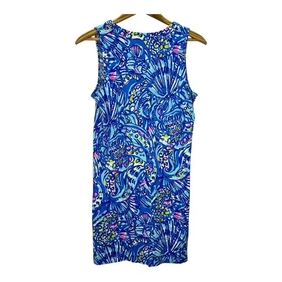 Lilly Pulitzer Amina Dress Small Brilliant Blue Ceviche Sleeveless Dress - Picture 8 of 9